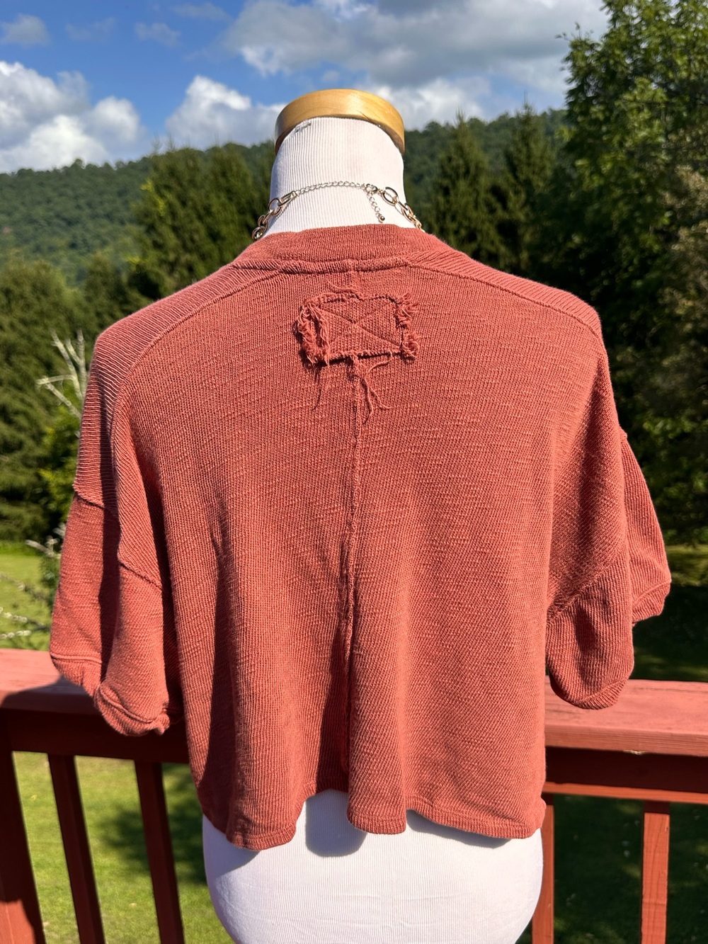 Free People We The Free Flashback Cardi Tee Rust - Picture 4 of 7